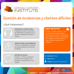 Gesti&oacute;n de incidencias y clientes dif&iacute;ciles