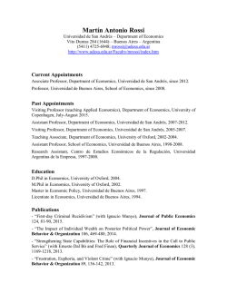 Mart&iacute;n Antonio Rossi - Universidad de San Andr&eacute;s