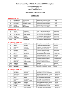 Republic of the Philippines - Official Palarong Pambansa 2015