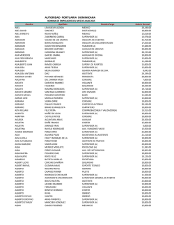 Nomina de empleados Julio - Autoridad Portuaria Dominicana