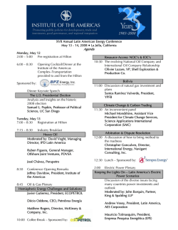 Agenda - Institute of the Americas