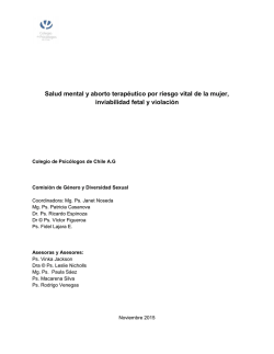 Salud mental y aborto terap&eacute;utico por riesgo vital de la mujer