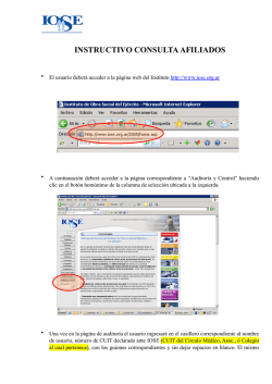 Consulta Afiliados IOSE
