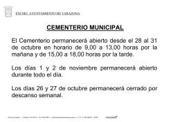 Horario del Cementerio Municipal