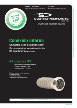 Conexi&oacute;n interna - Implantes e componentes Contactodent