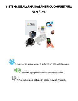 Alarma Comunitaria GSM - ALSYS | Alarmas & Sistemas Inteligentes
