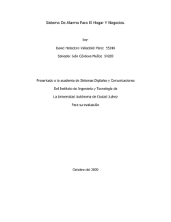 Sistema De Alarma Para El Hogar Y Negocios.
