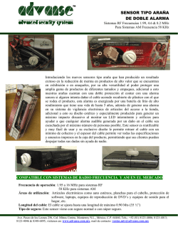 &trade; SENSOR TIPO ARA&Ntilde;A DE DOBLE ALARMA