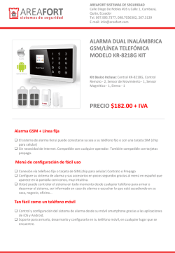 Saber mas - Alarmas Inteligentes para Casas y Negocios