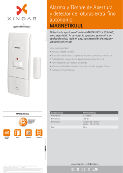Alarma y Timbre de Apertura y detector de roturas extra-fino