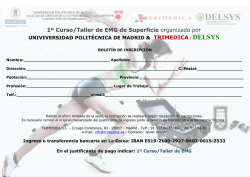 1&ordm; Curso/Taller de EMG de Superficie organizado por TRIMEDICA