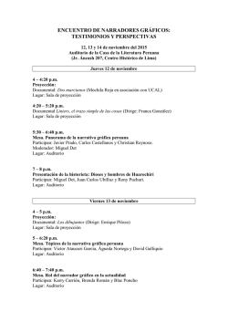 encuentro de narradores gr&aacute;ficos: testimonios y perspectivas