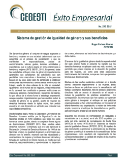 Sistema de gesti&oacute;n de igualdad de g&eacute;nero y sus beneficios