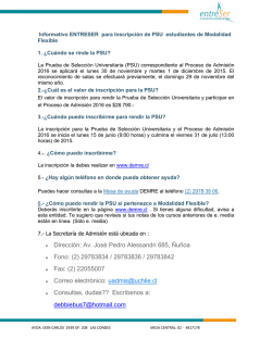 Direcci&oacute;n: Av. Jos&eacute; Pedro Alessandri 685, &Ntilde;u&ntilde;oa Fono: (2