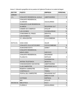 Anexo 3: Ubicaci&oacute;n geogr&aacute;fica de los puestos de Vigilancia Privada