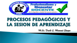 procesos pedag&oacute;gicos y la sesion de aprendizaje