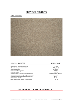 Ficha T&eacute;cnica ARENISCA FLORESTA