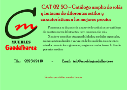 CAT 02 SO &ndash; Cat&aacute;logo amplio de sof&aacute;s y butacas de diferentes