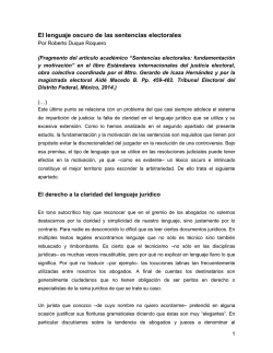 El lenguaje oscuro de las sentencias.