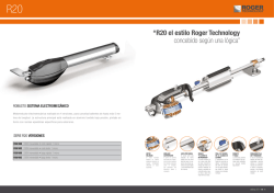&ldquo;R20 el estilo Roger Technology concebido seg&uacute;n una