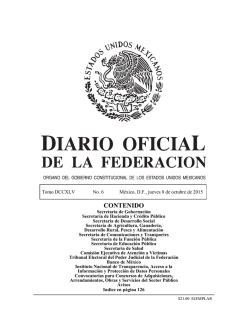 CONTENIDO - Diario Oficial de la Federaci&oacute;n