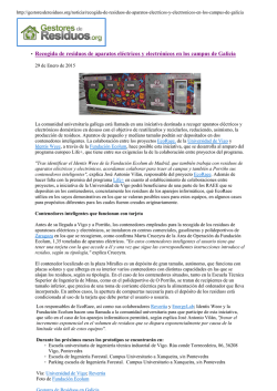 &bull; Recogida de residuos de aparatos el&eacute;ctricos y electr&oacute;nicos en los