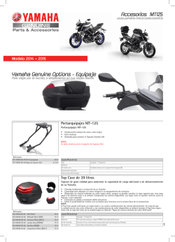 Yamaha Genuine Options - Equipaje Accesorios MT125