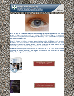 El 23 de julio, la Fundaci&oacute;n americana del S&iacute;ndrome