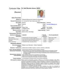 Curriculum Vitae Dr. Ra&uacute;l Morales Aceves. (MEX) (Resumen)