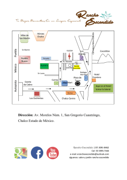 Direcci&oacute;n: Av. Morelos N&uacute;m. 1, San Gregorio Cuautzingo, Chalco