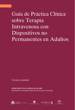Gu&iacute;a de Pr&aacute;ctica Cl&iacute;nica sobre Terapia Intravenosa con