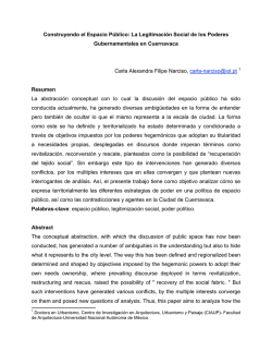 Construyendo el Espacio P&uacute;blico: La Legitimaci&oacute;n Social