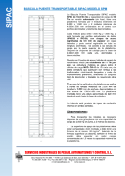 Bascula Puente Transportable - Basculas y Pesaje Industrial SIPAC