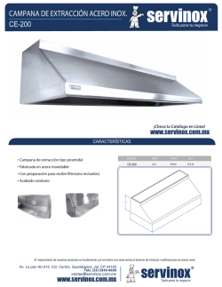 campana de extraccion en acero inoxidable ce-200