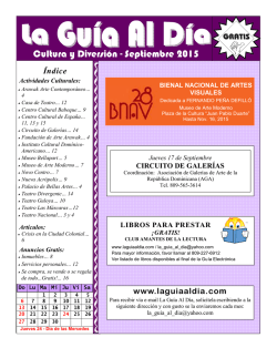 Cultura y Diversi&oacute;n - Septiembre 2015