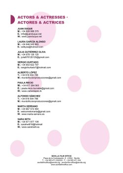 actores & actrices - Sevilla Film Office
