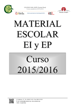 Material escolar para los alumnos de ED.INFANTIL y ED.PRIMARIA