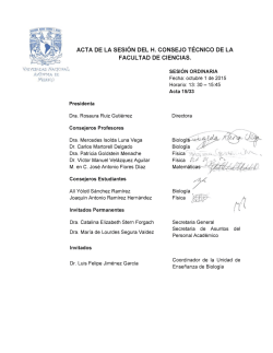 jueves 1 - Facultad de Ciencias