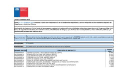 Glosa 2.1 Programa 02 de los Gobiernos Regionales.