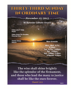 Thirty-Third Sunday in Ordinary Time