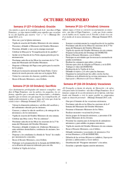 Mensuario OCTUBRE MISIONERO