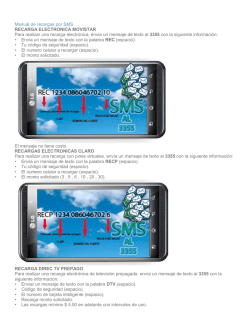 Manual de recargas por SMS RECARGA ELECTRONICA