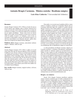 Antonio Brug&eacute;s Carmona: M&uacute;sica coste&ntilde;a/realismo m&aacute;gico Luis