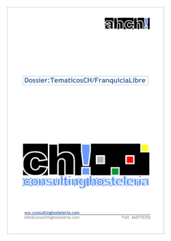 CONSULTING HOSTELERIA Dossier