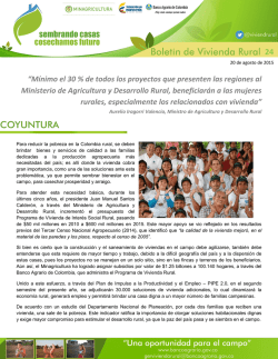 &ldquo;M&iacute;nimo el 30 % de todos los proyectos que presenten las regiones