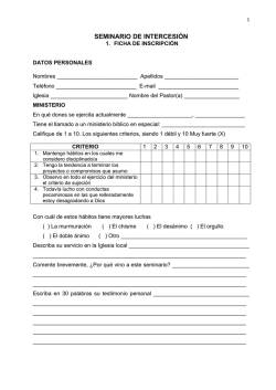 SEMINARIO DE INTERCESI&Oacute;N