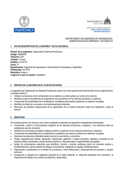 departamento de ingenier&iacute;a de organizaci&oacute;n