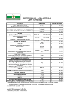 Listado de precios linea agricola