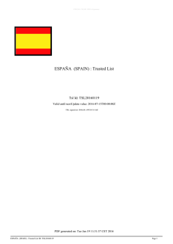 ESPA&Ntilde;A (SPAIN) - Trusted List ID: TSL20151217