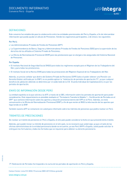 Documento Informativo Convenio de Seguridad Social Per&uacute;